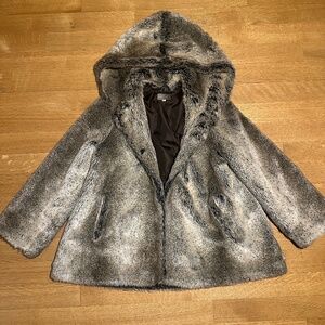 Super soft FAUX FUR coat with extra Large hood